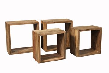 Kassereoler i massivt genbrugs teak træ.